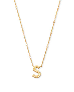 Letter Pendant Necklace - Gold