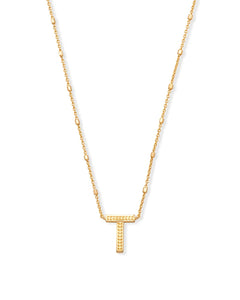 Letter Pendant Necklace - Gold