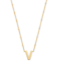 Letter Pendant Necklace - Gold