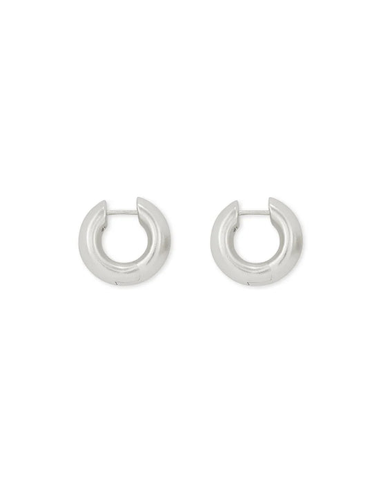 Kendra Scott Mikki Huggie Earrings Matte Silver