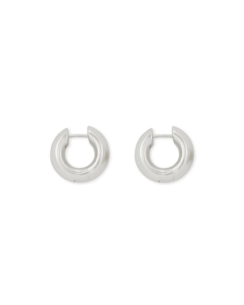 Kendra Scott Mikki Huggie Earrings Matte Silver