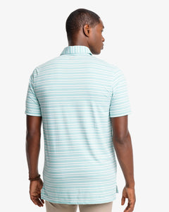 Southern Tide Men's SS Ryder Heather Bombay Striped Performance Polo