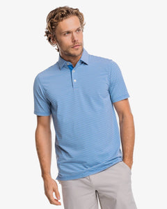 Southern Tide Men's SS Shores Stripe brrr-eeze Performance Polo