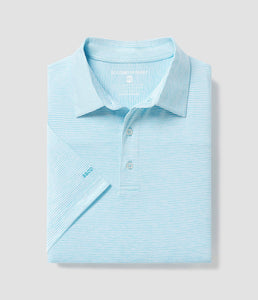 Southern Shirt Heather Madison Stripe Polo Sunday Blue