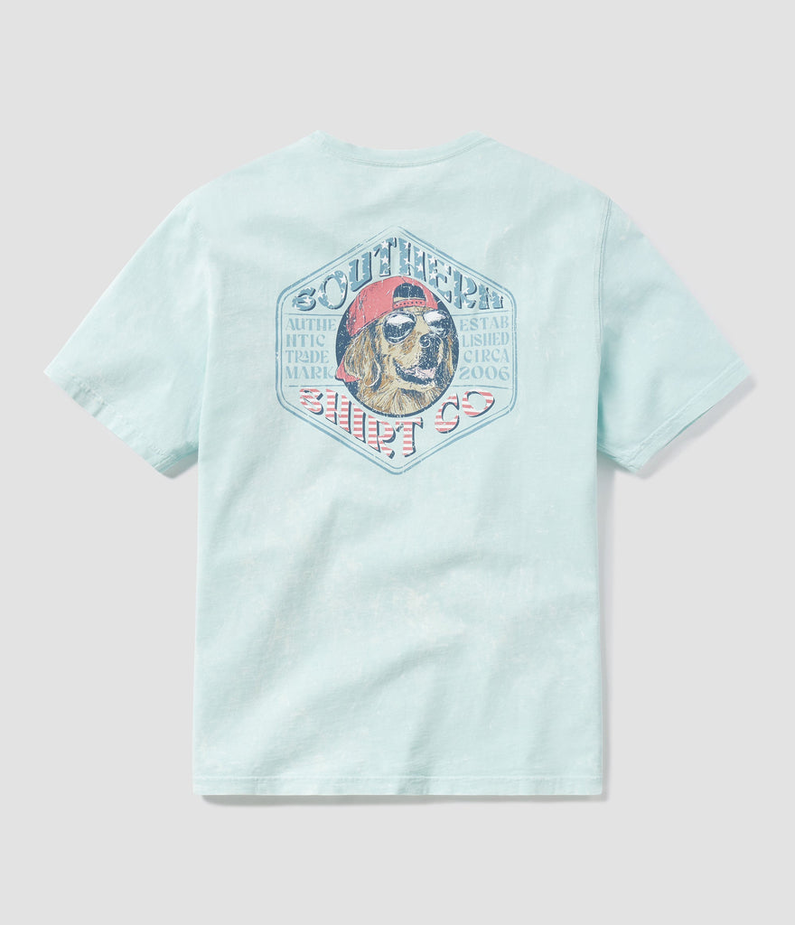 Southern Shirt Men's USA Dog Days SS Tee Pacific Cooler