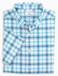 Southern Tide Men's Channel Marker Mixed Plaid Long Sleeve Sportshirt